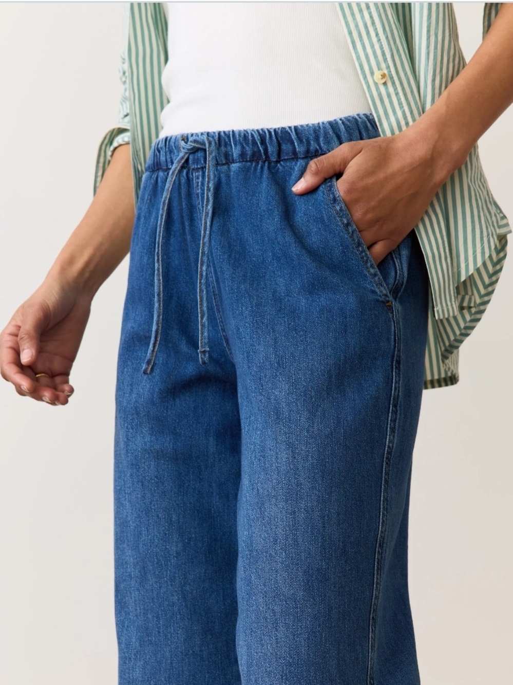 Drawstring Denim Pant - Picture 10 of 12